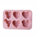 silicone 6 love Valentine's Day cake mold